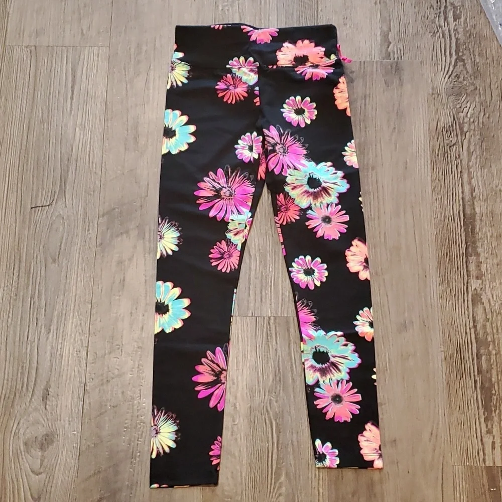 Justice Floral Leggings Size Medium/10